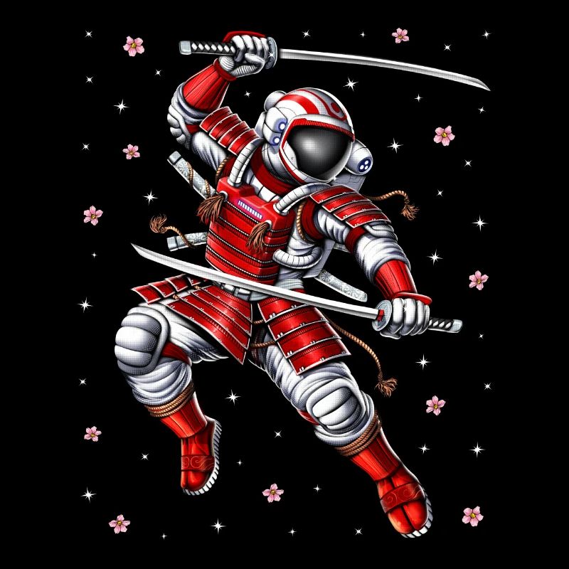 Astronauten-Samurai-Krieger