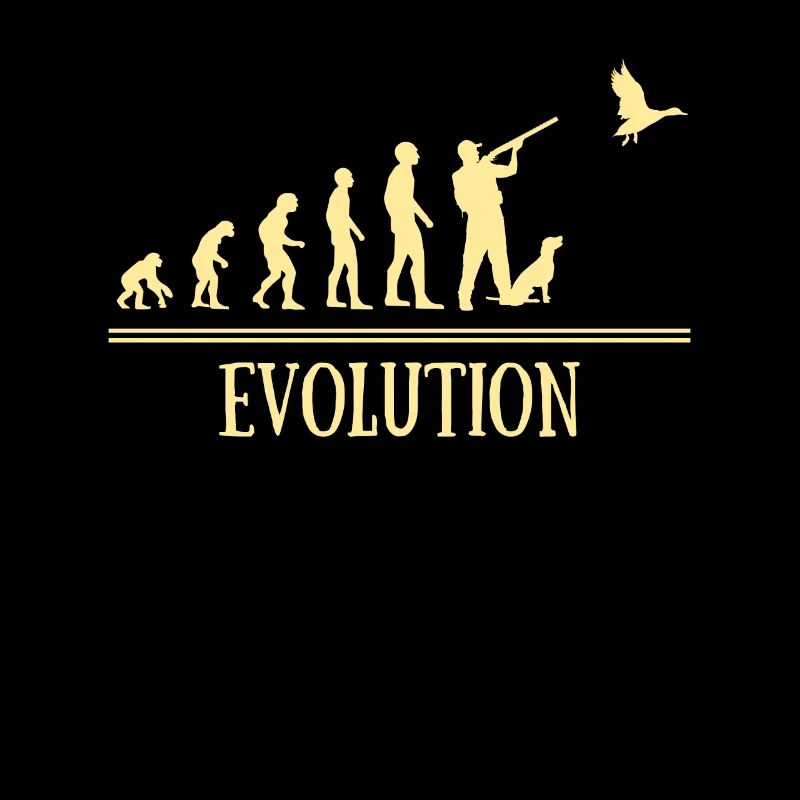 Evolution Jagd Mann Humor Jäger Ente