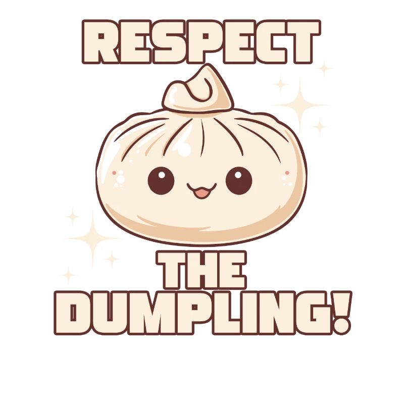 Respect The Dumpling Mignon Cartoon Dumpling