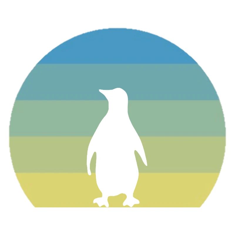 Pingouin vert rétro