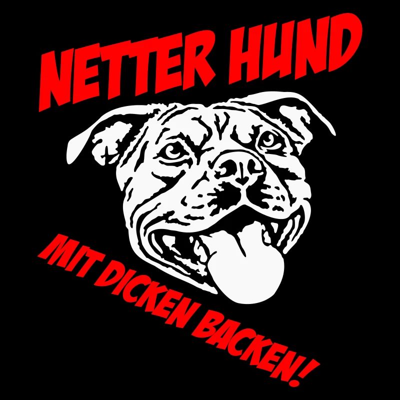 Netter Hund mit dicken Backen hell