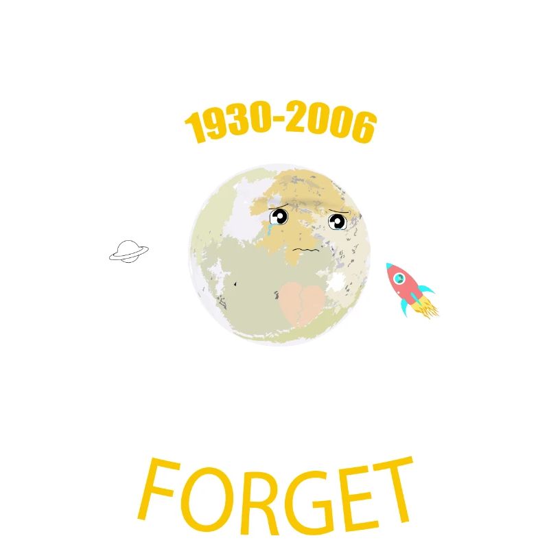Never Forget Pluto Retro Style Funny Space Science