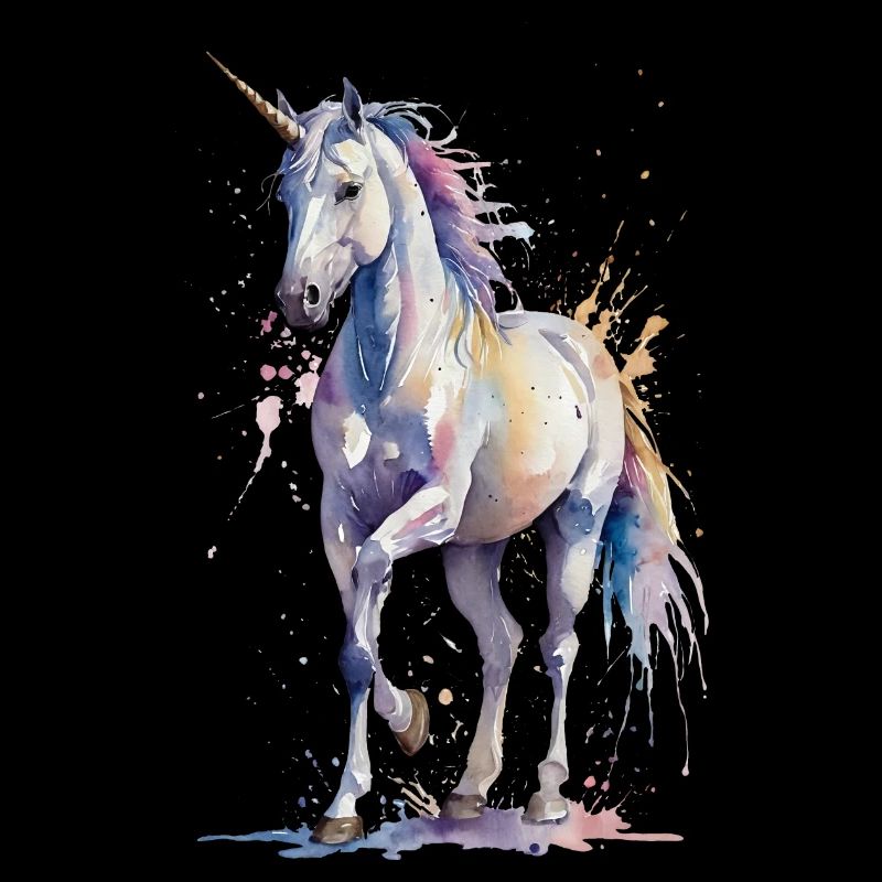 Ätherisches Einhorn - Aquarell