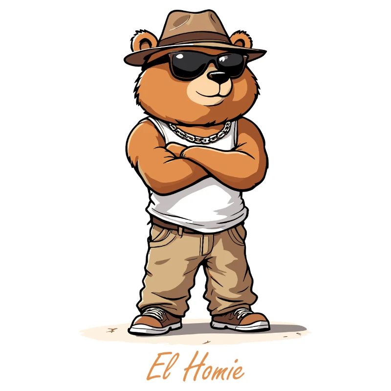 Beach style bear with hat