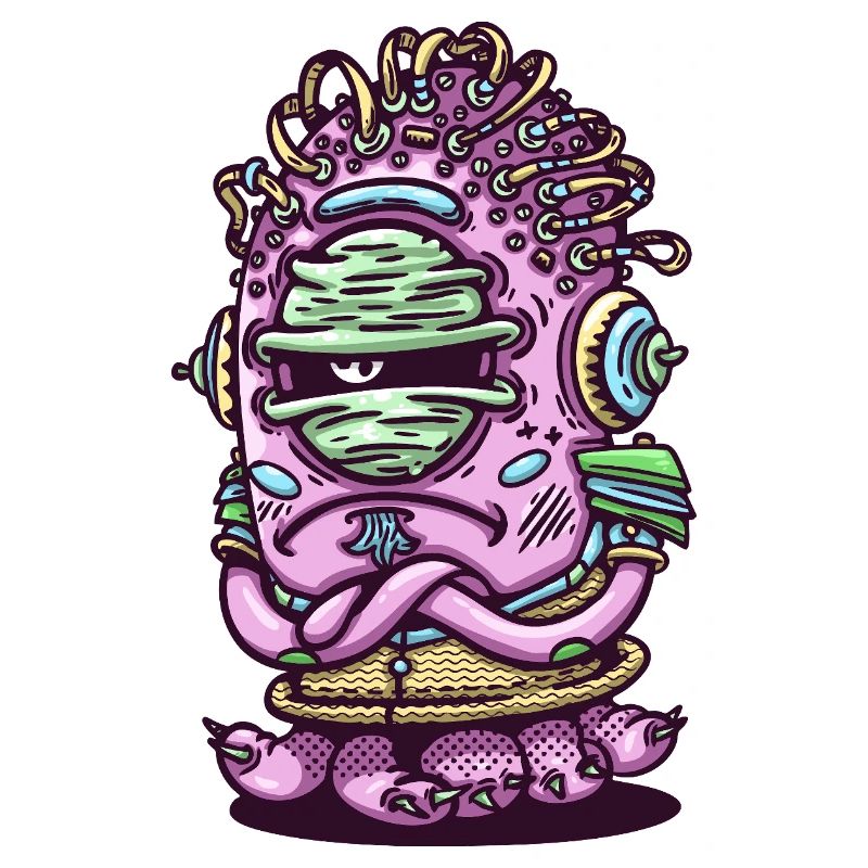 Créature extraterrestre rose de l’espace