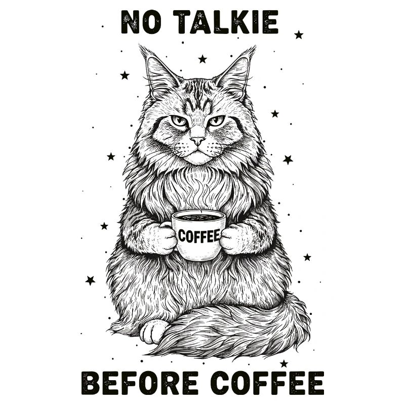 Pas de conversation devant un chat amateur de café