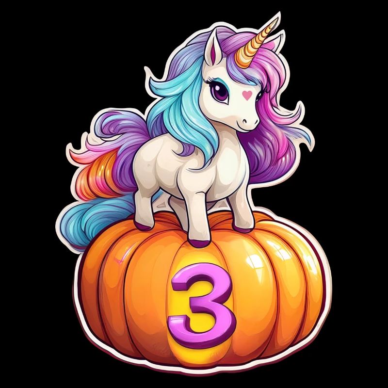 Unicorn Pumpkin Fall 3 - Third Birthday