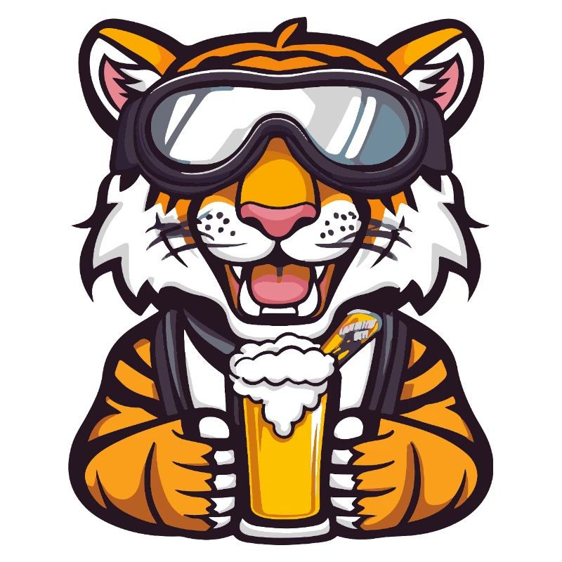 Tiger Apres Ski Bier Comic