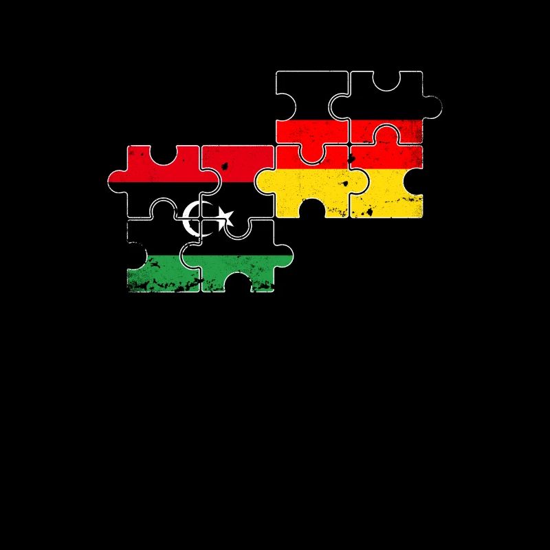Libya Germany Vintage Flag German Libyan