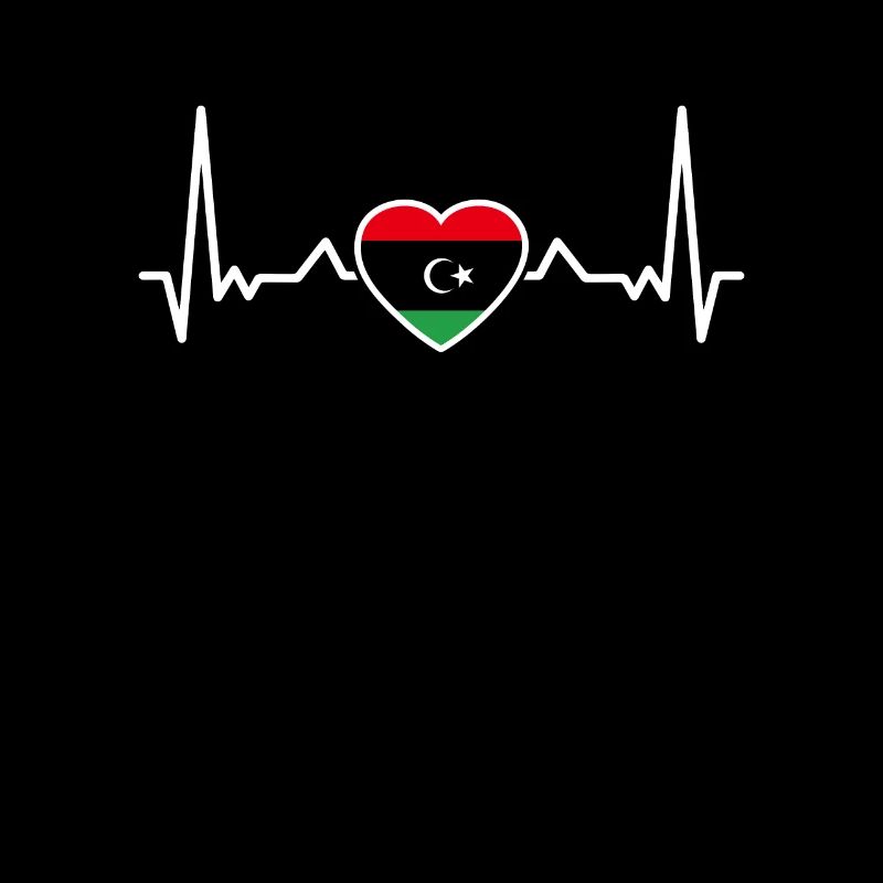 Libya Heartbeat Libyan Flag Libyan