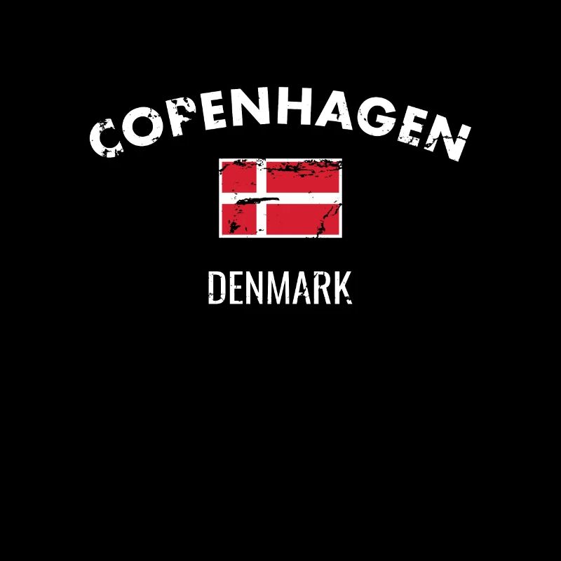 Copenhague Danemark Drapeau danois vintage