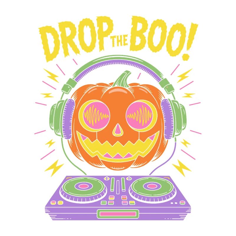 drop the boo EDM HalloweenDJ Pumpkin