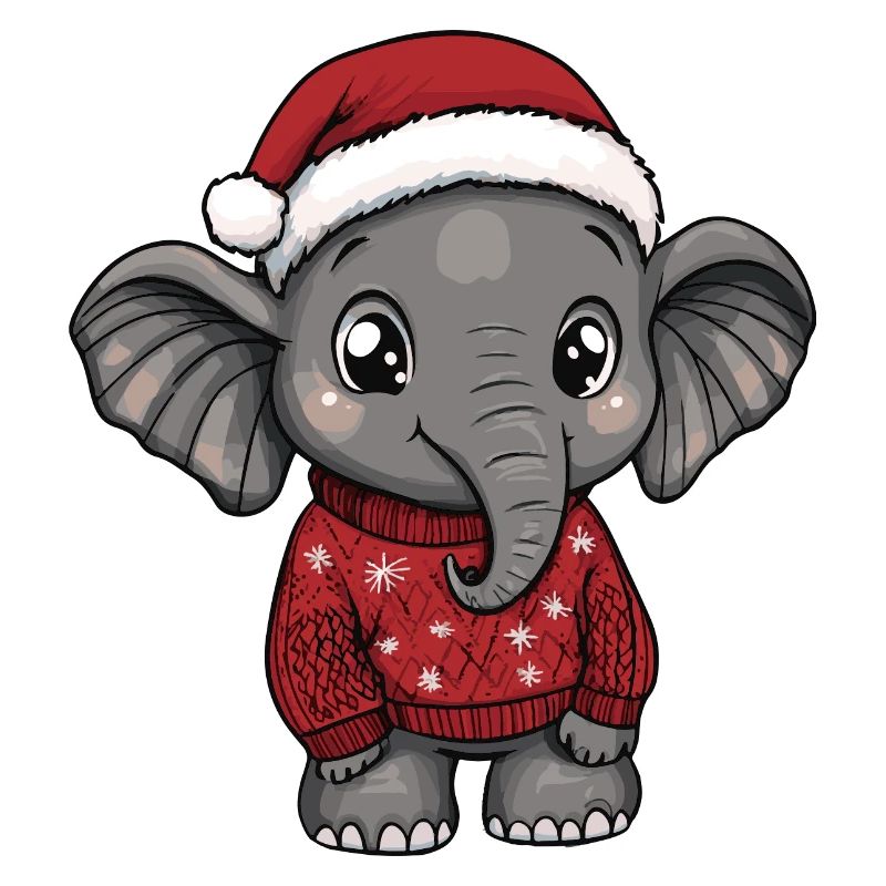 Elefant Weihnachten Comic