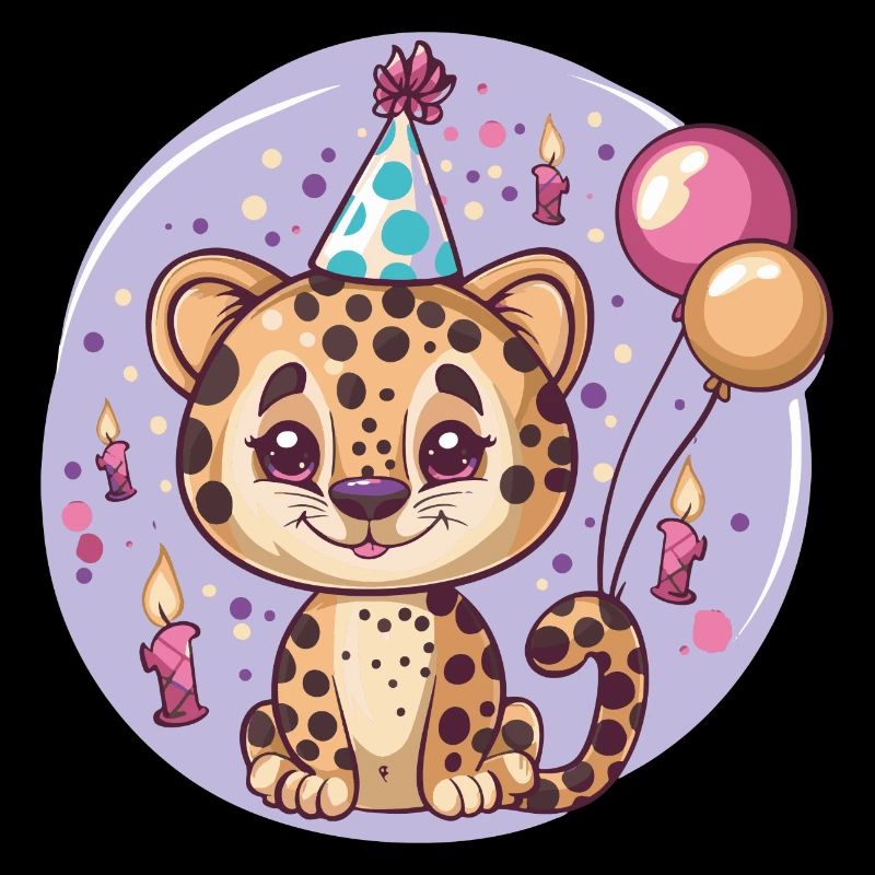 Leopard Geburtstag Comic