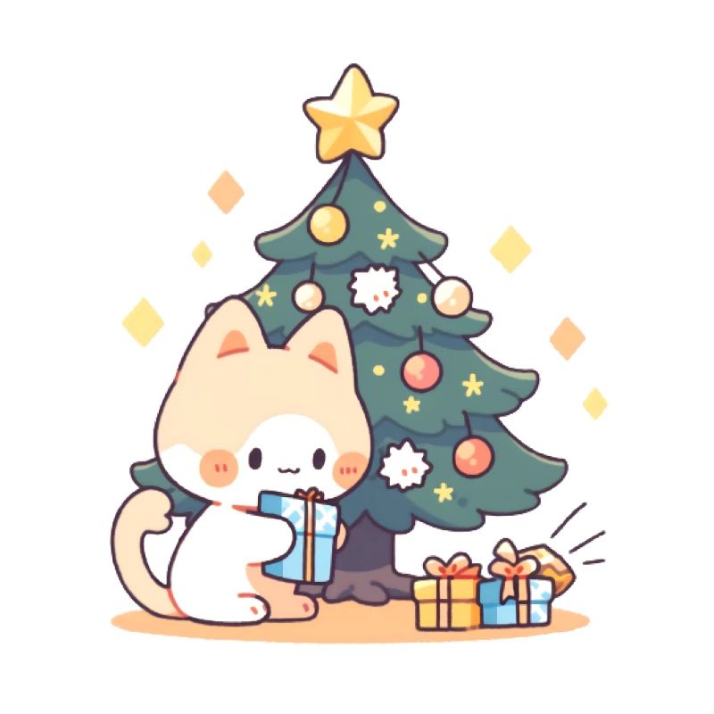 Cat Chritmas tree