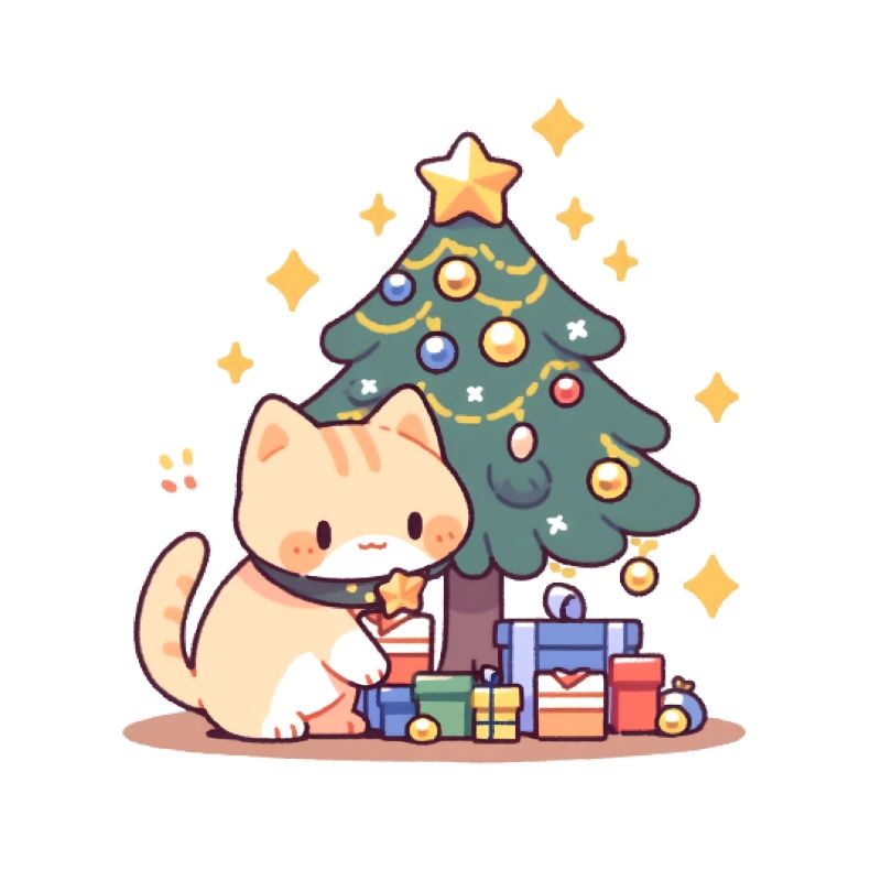 Cat Chritmas tree