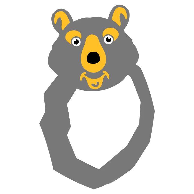 bear letter o drawing