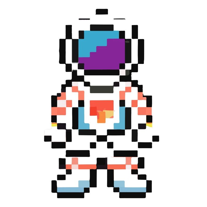 Astronaut pixelated space gift idea