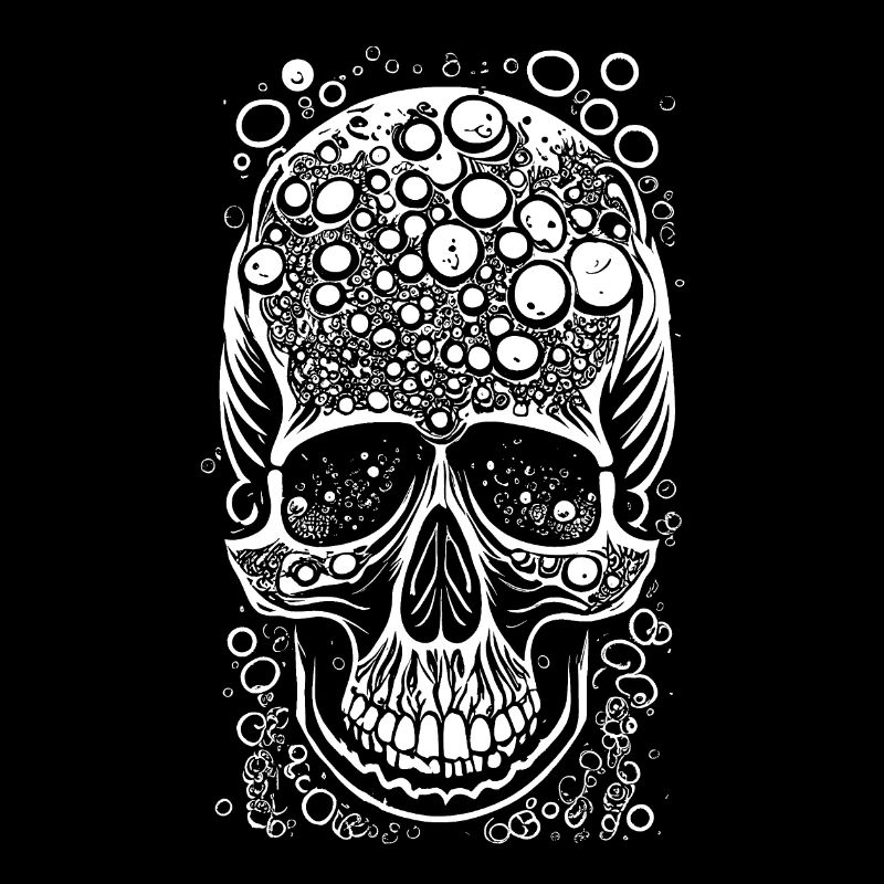 Magic skull with bubbles