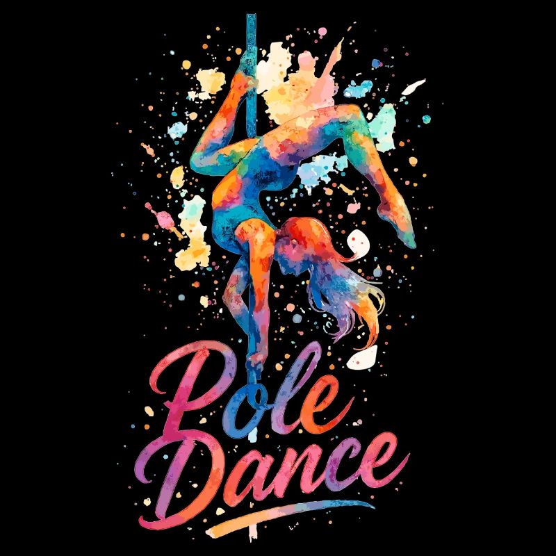 Pole Dance Pole Dancer Aquarelle Couleur Cadeau