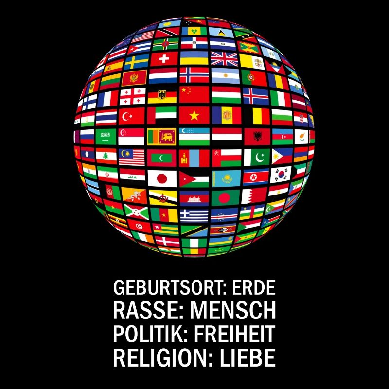 nice peace all flags "against racism"