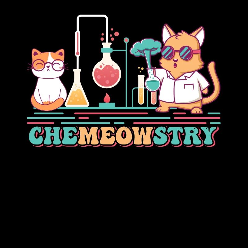Chemistry Cat Jokes, Chemist Nerd Chemist Cats