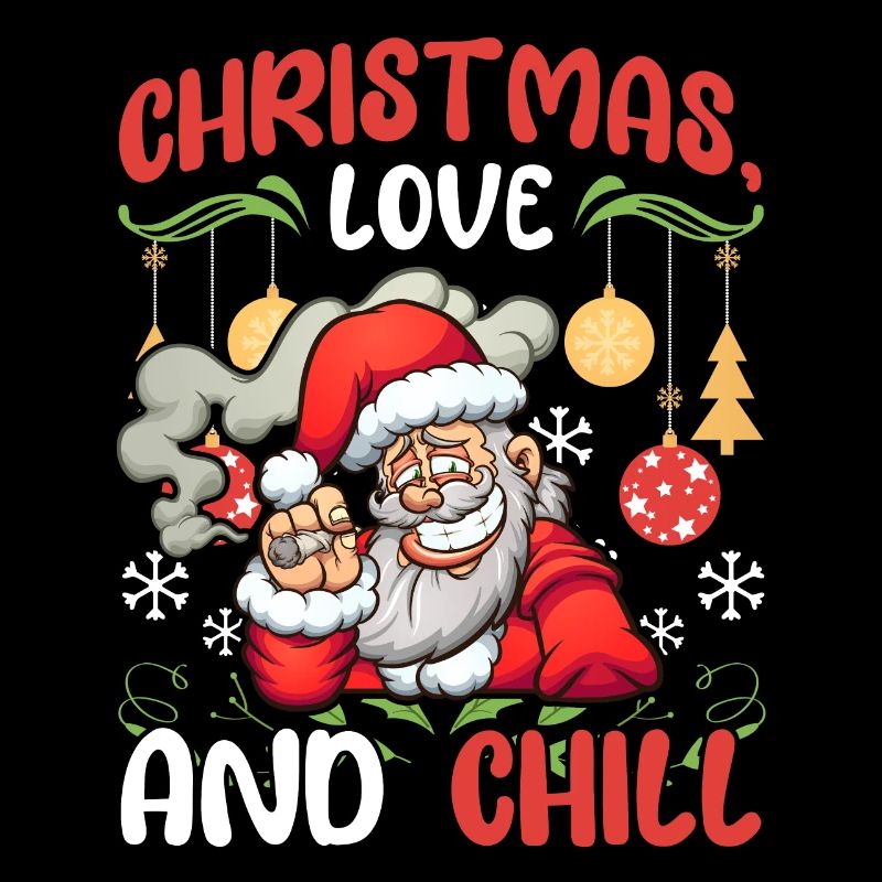 chill chilling Santa funny saying Christmas