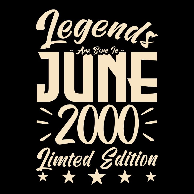 Geboren Juni 2000 Geburtstagsgeschenk 2000.