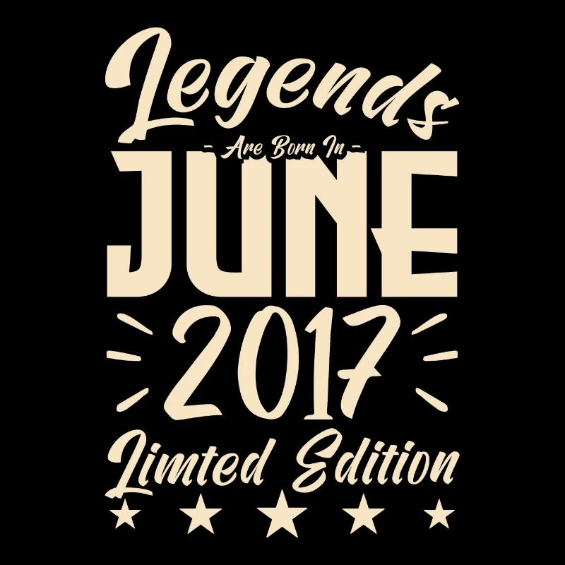 Geboren Juni 2017 Geburtstagsgeschenk 2017.