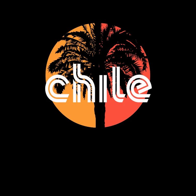 Chile Artistic Vacation Souvenir Palm Tree