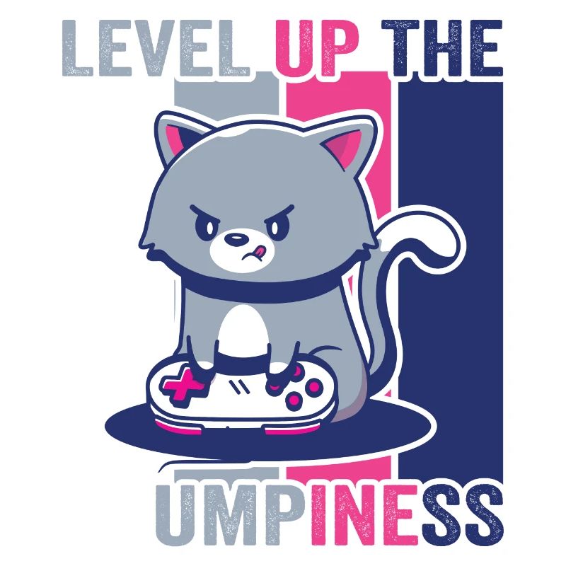 Gaming, Zocken, Videospiel, Grumpy Katze Gamer