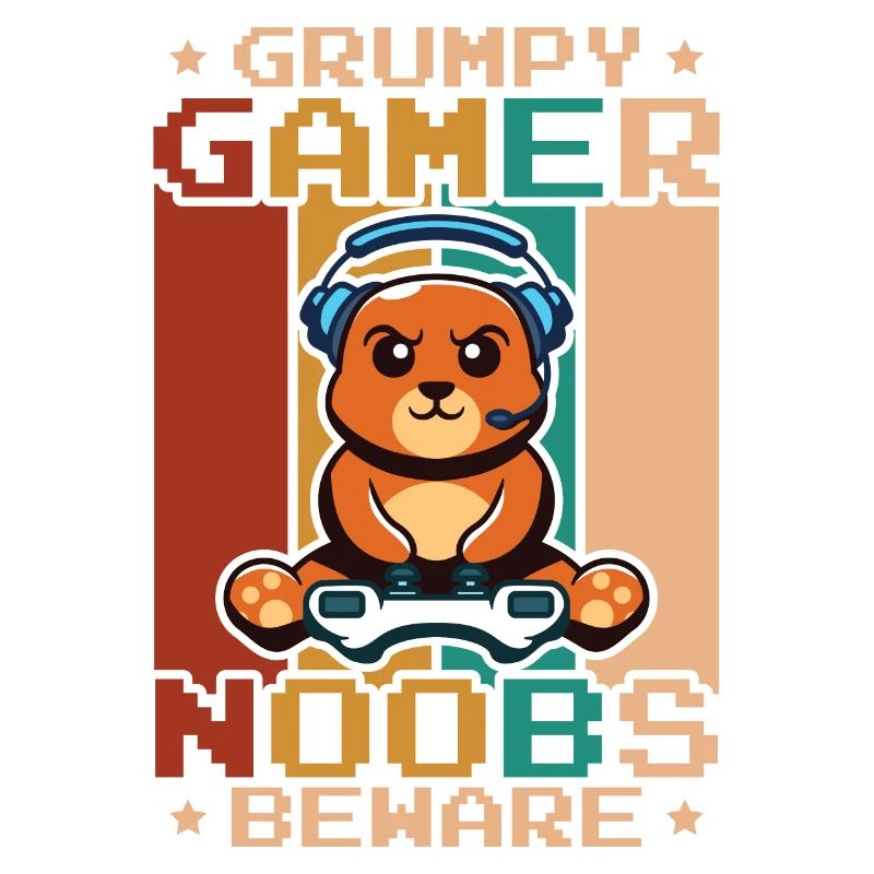Gaming, Zocken, Videospiel, Grumpy Katze Gamer