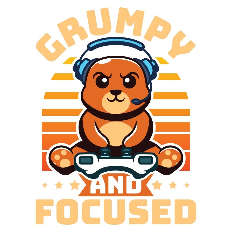 Gaming, Zocken, Videospiel, Grumpy Katze Gamer