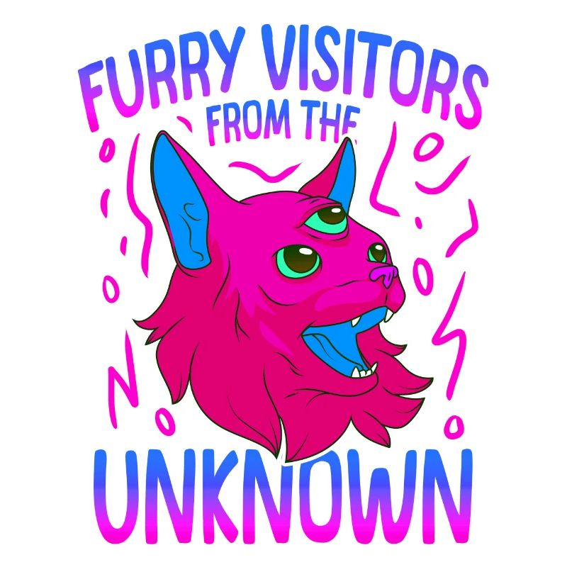 Katze Alien, UFO, UAP, Space, Weltraum Flugobjekt