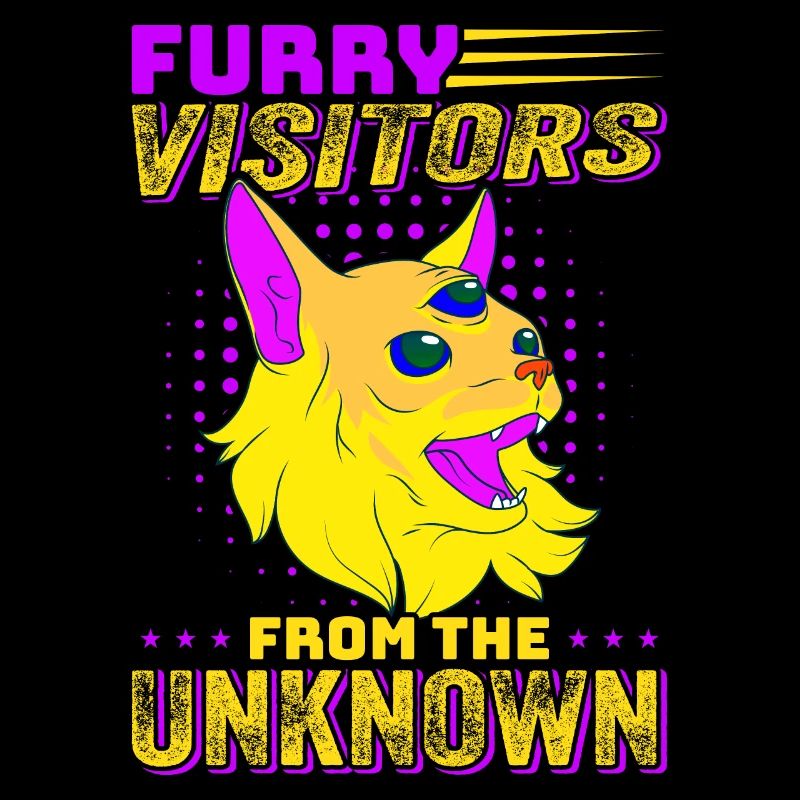 Katze Alien, UFO, UAP, Space, Weltraum Flugobjekt