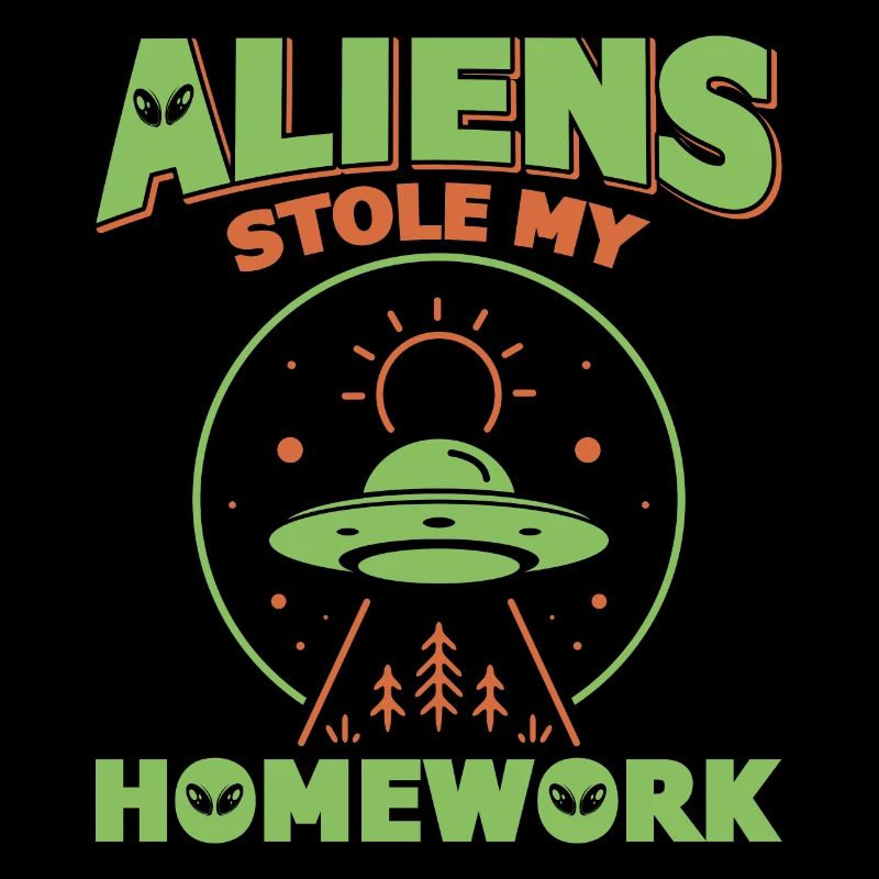 Schulbeginn, Schulanfang, Alien, Schüler Schule