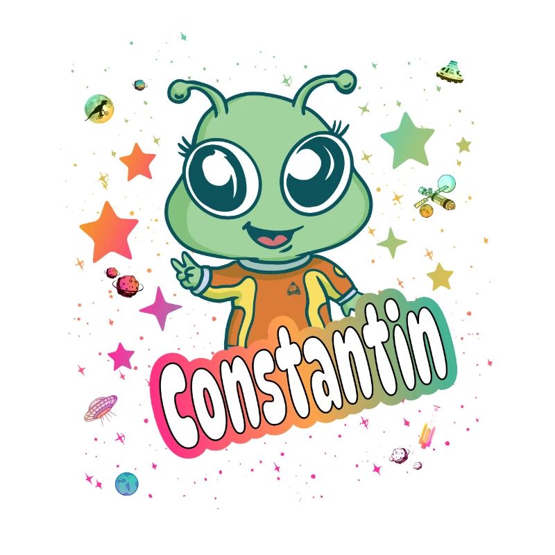 CONSTANTIN - Beau nom de garçon avec un extraterrestre mignon