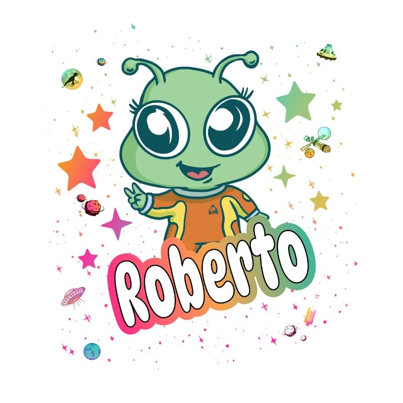 ROBERTO - Schöner Junge Name mit süßem Alien