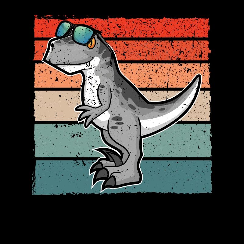 Dinosaure avec rétro vintage nerd geek Dino T-Rex