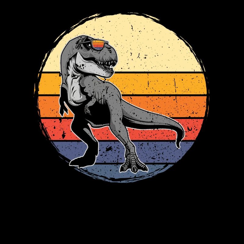 Dinosaure avec rétro vintage nerd geek Dino T-Rex