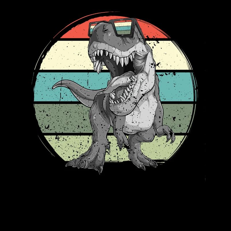 Dinosaure avec rétro vintage nerd geek Dino T-Rex