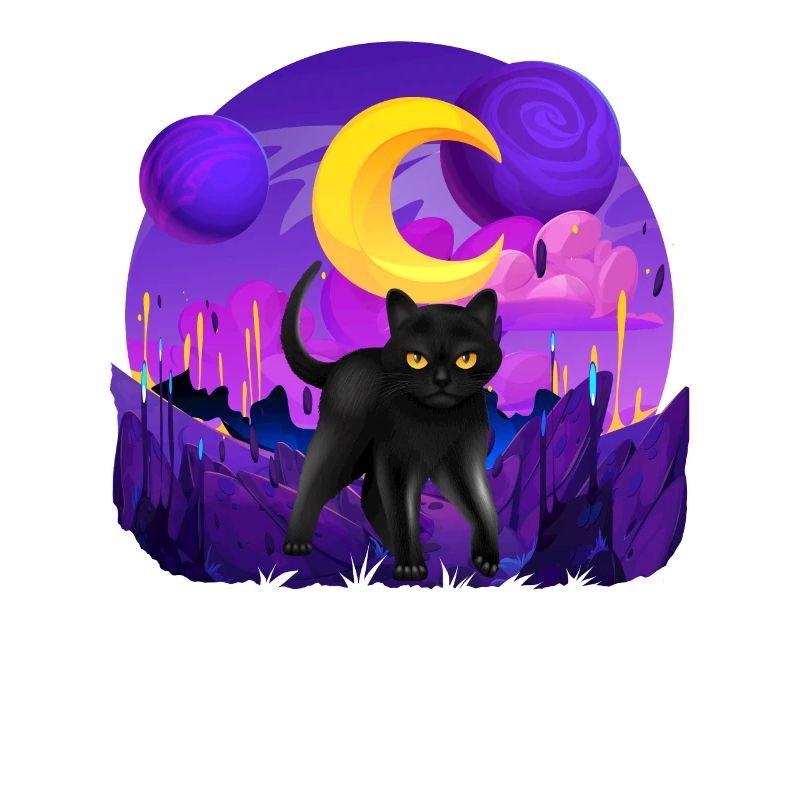 Galactic Cat Vintage Chat rétro Élégance intemporelle