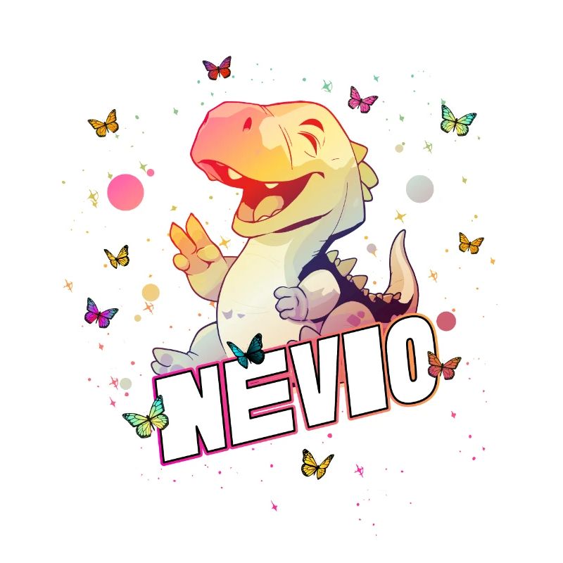 NEVIO - Schöner Junge Name mit süßem DINO T-REX