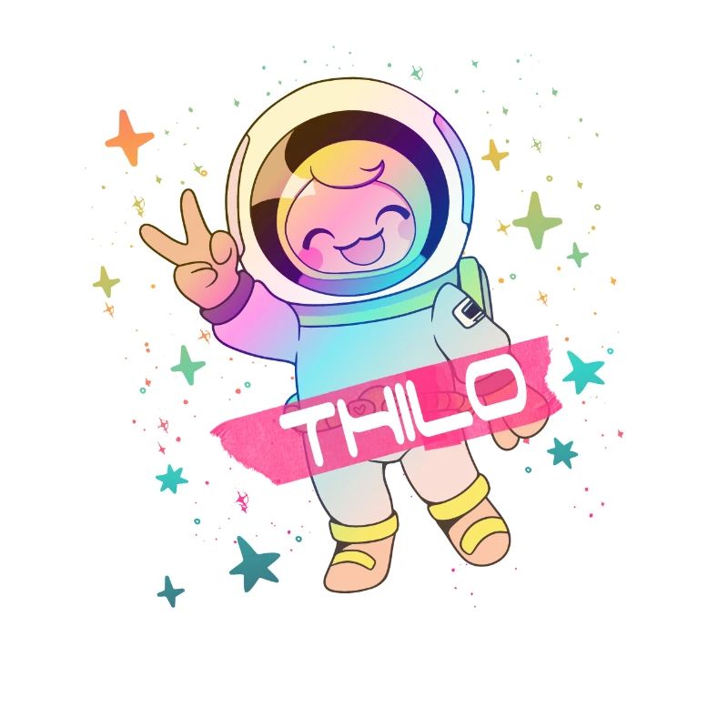 THILO - Beau nom de garçon avec astronaute mignon