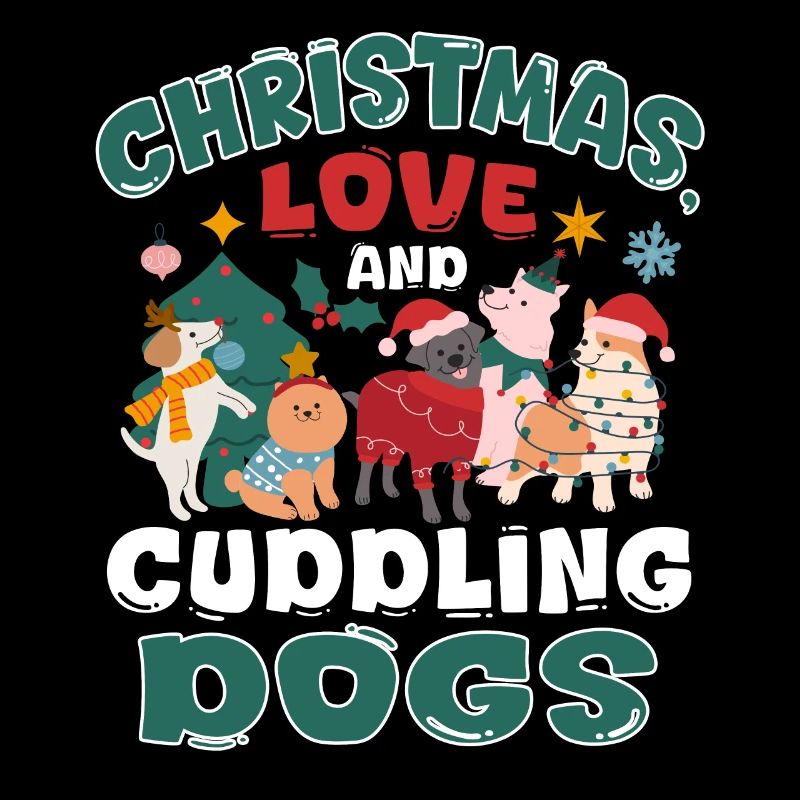 Hund Mops Tierliebe Weihnachten, Liebe und Hunde
