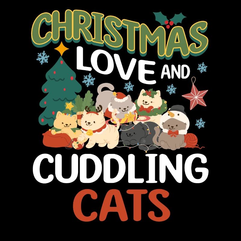 Câlin Chat Animal Amour Noël, Amour Chats