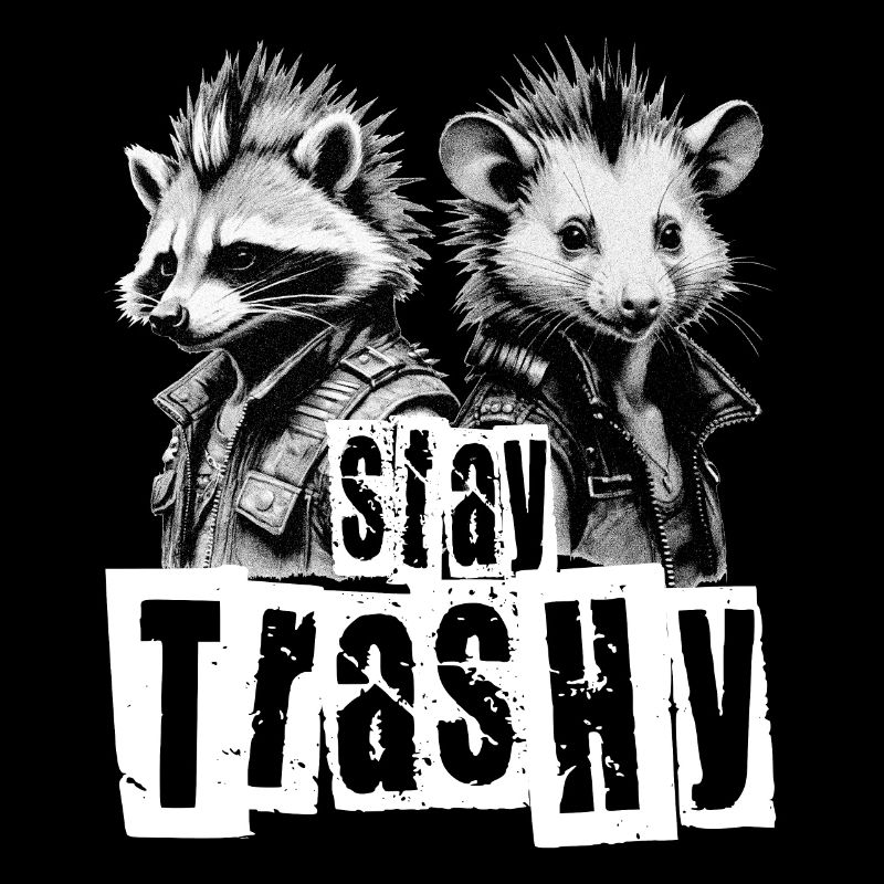 Bleib Trashig Lustiger Biker Opossum Sarkastischer
