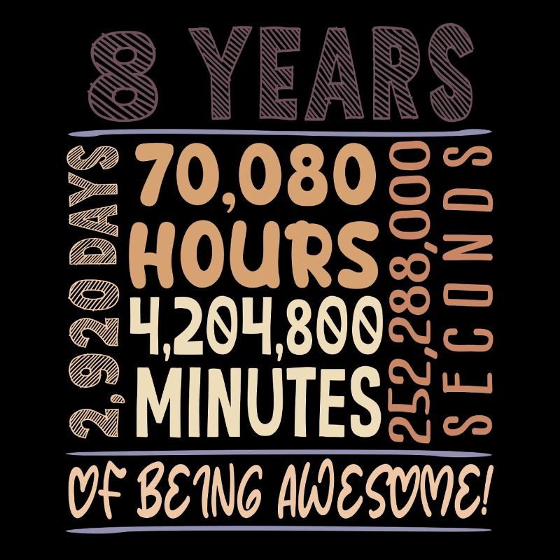 8 years old! Birthday gift for 8th birthday