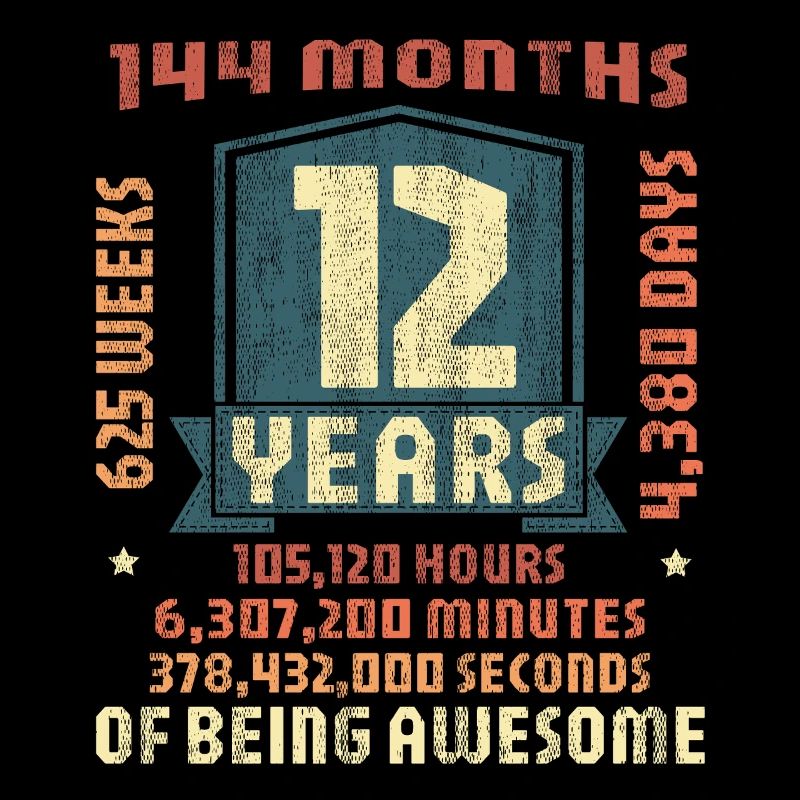 12 Jahre alt! Geburtstagsgeschenk 12. Geburtstag