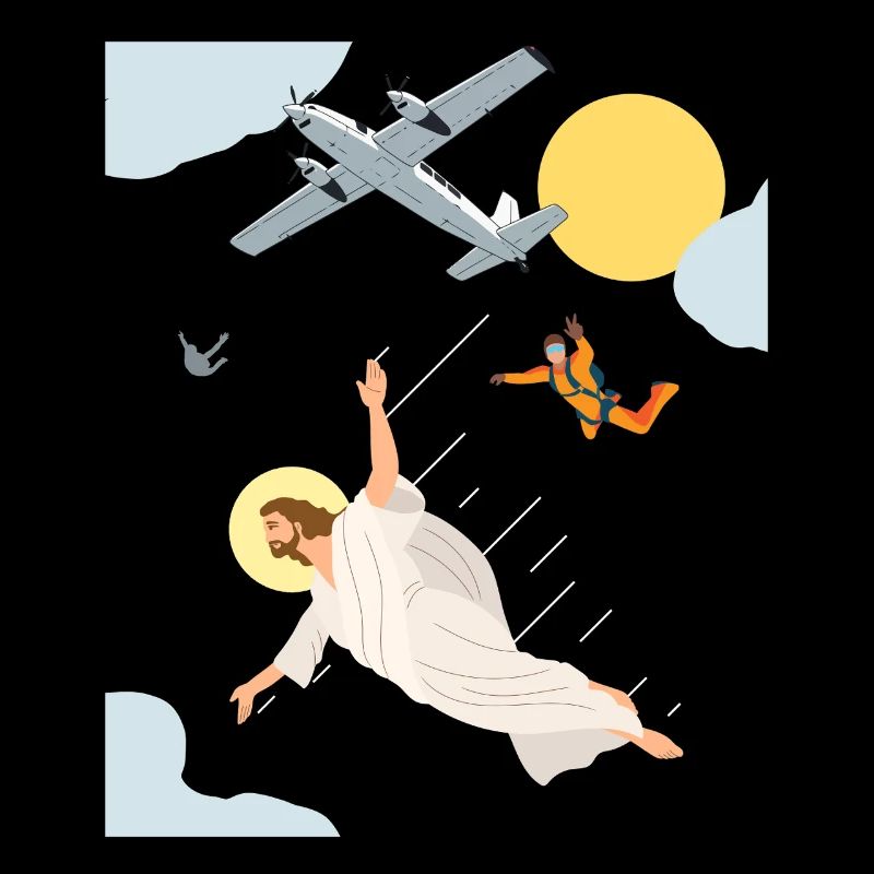 Skydive Jesus, Fallschirm, Skydiving,